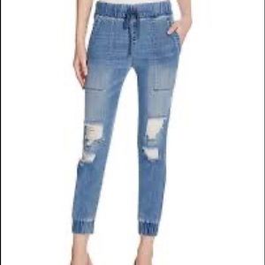 Bella Dahl Jean wripped joggers. Super soft and cozy.